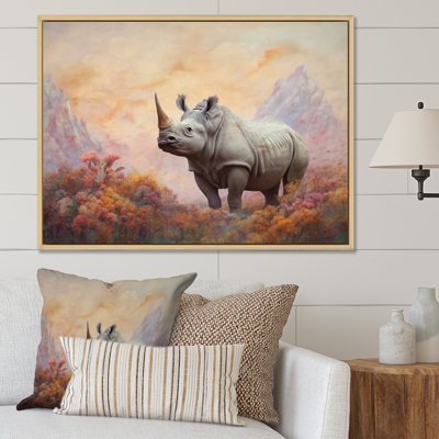 Wild Rhinoceros I sur impression sur toile