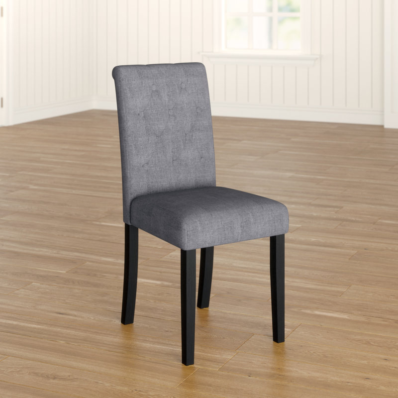 Brainard 46cm H Tufted Upholstered Side Chair, Grey, 2