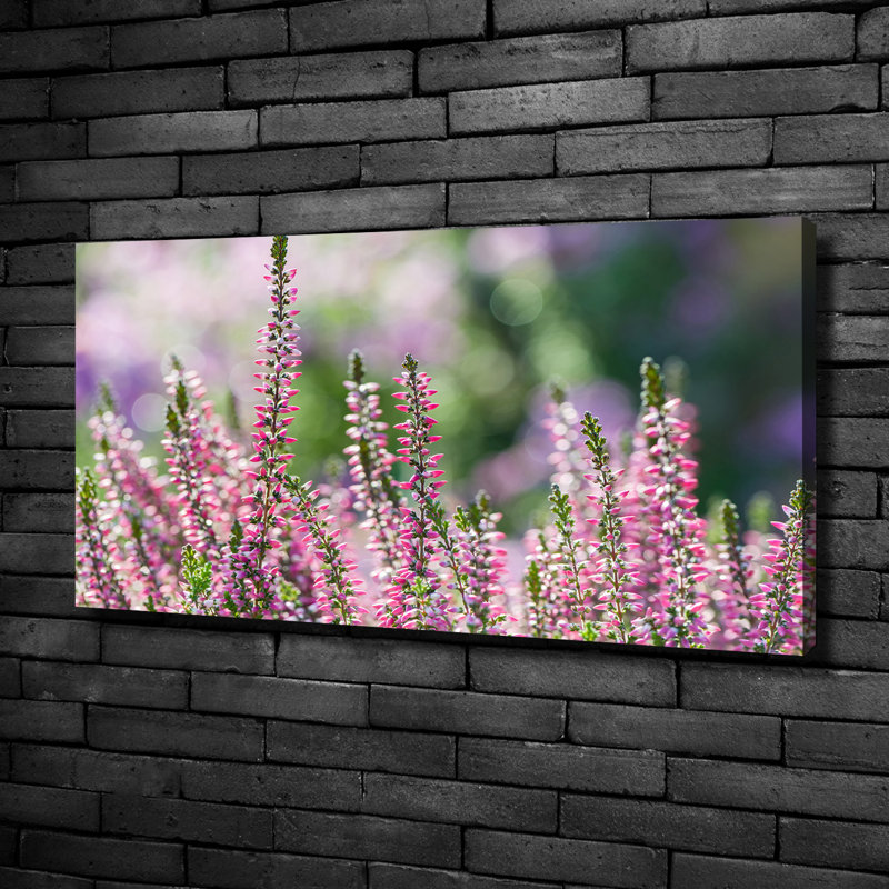 Heather Flowers - No Frame Print on Glass, Canvas, 50cm H x 100cm W x 2cm D