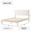 Structure de lit en bois massif Ardin avec tête de lit tapissier crème-677557654-672024917