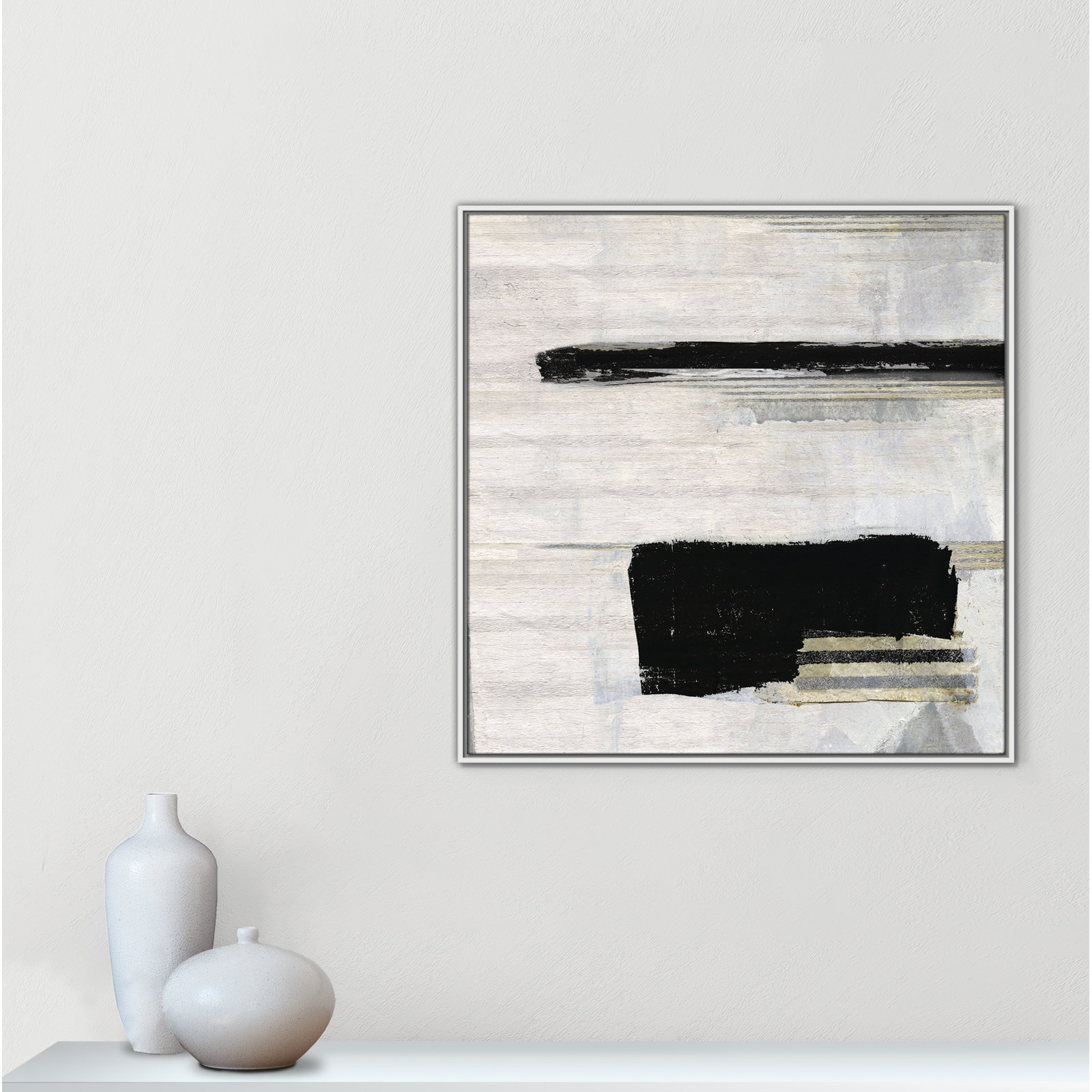 La Bande II Print by Sally Swatland, 37.5" H x 37.5" W, White