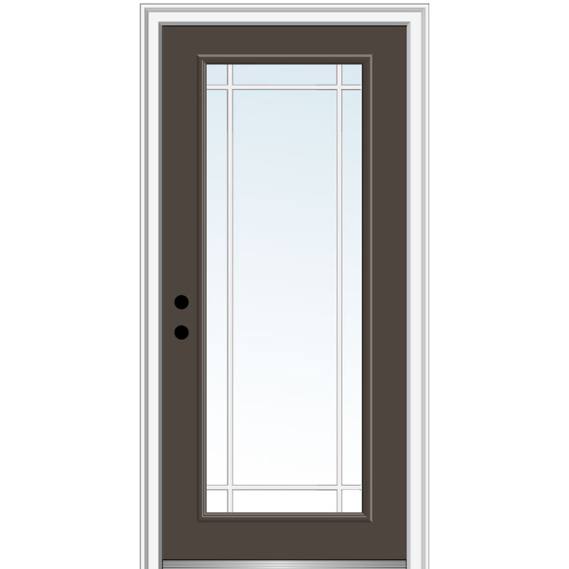 81.75'' Black Fiberglass Right-Hand Inswing Exterior Door