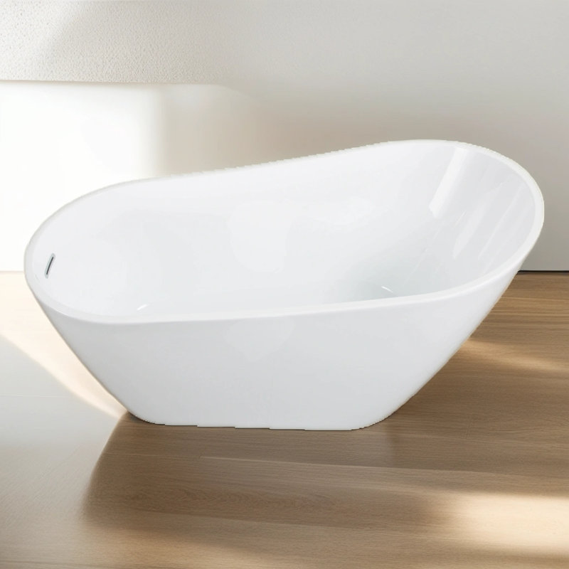 Acrylic 55.1'' x 30.76'' Soaking Acrylic Bathtub