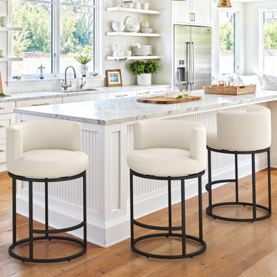 26" Sculptural Swivel Modern Counter Stool