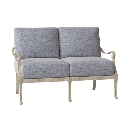 Wiltshire 49.3'' Wide Aluminum Loveseat with Cushions