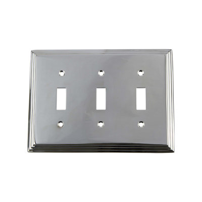 Deco 3-Gang Toggle Light Switch Wall Plate