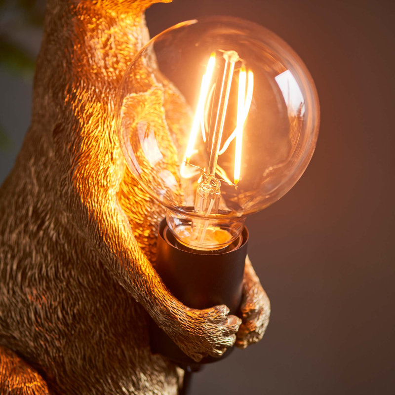 Nurseli Resin Novelty Lamp, Vintage Gold/Matte Black