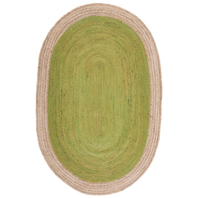 Alexina Hand-Woven Natural Jute Solid Color Area Rug