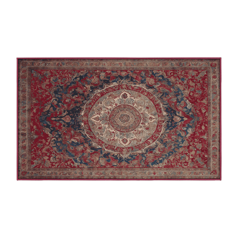 Machine Washable Brown Area Rug, Rectangle 8' x 10'