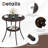 Leeper Round Glass Outdoor Coffee Table