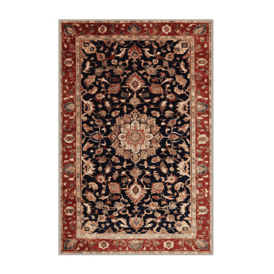 Machine Washable Persian Brown Area Rug