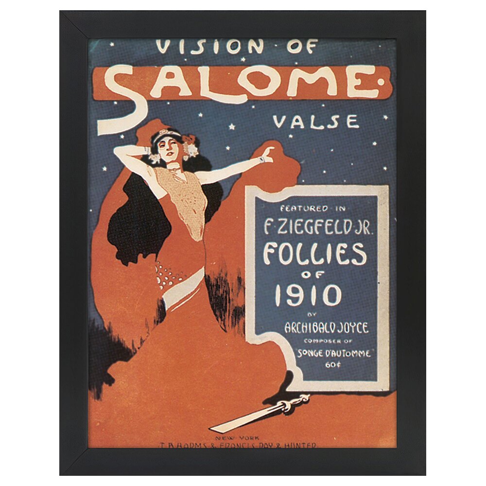 Leinwandbild Vintage Music Cover Vision Of Salome Valse (Zigfield Follies 1910)