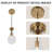 Mid-Century Modern 1 - Light Single Chandelier Dimmable