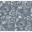Idalia Navy Floral Flamingo Wallpaper-967086324