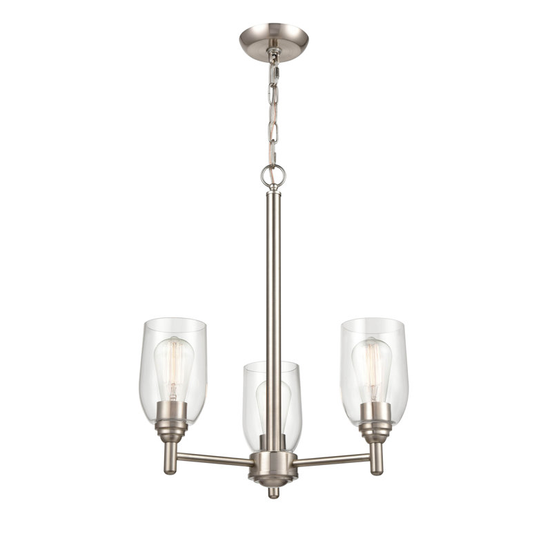 Lustre 3 lumières 18,75, Nickel brossé