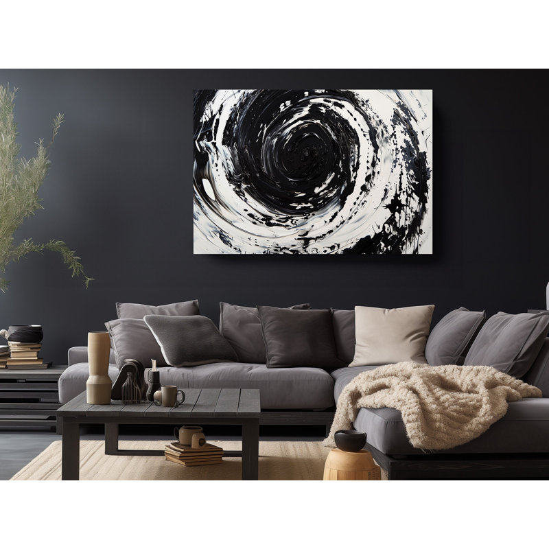 Reproduction sur toile de style nordique, noir et blanc, reproduction d'art sur toile, H 24 po x l 36 po