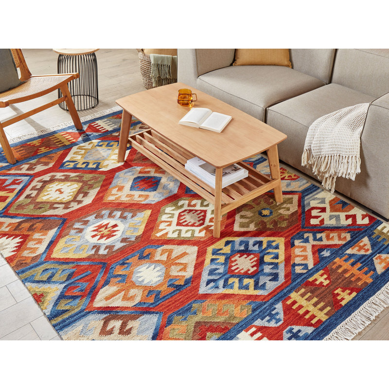 Biagi Southwestern Wool Hand Woven Area Rug, Rectangle 160 x 230cm