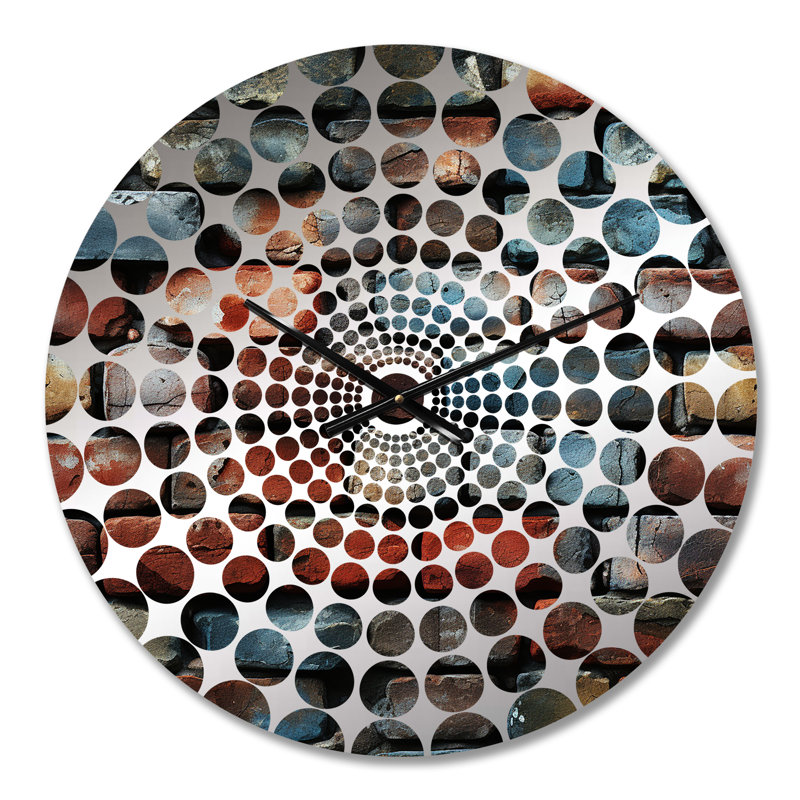 Architectural Brick Elegance Brick Pattern - Brick  Wall Clock, Medium