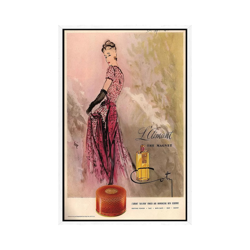 1940s Coty Perfume Magazine Advert by Carl Erickson - Gallery-Wrapped Canvas Giclée on Canvas, 66.04 cm H x 45.72 cm W