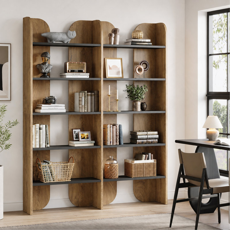 Tablettes modernes, bibliothèque spacieuse, bibliothèque à 5 niveaux