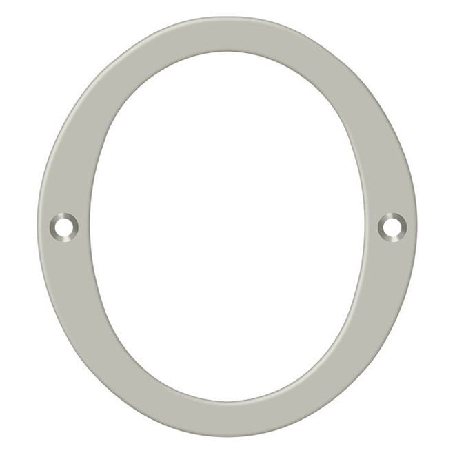 Chiffres de 4 po Deltana, Nickel brossé, 0