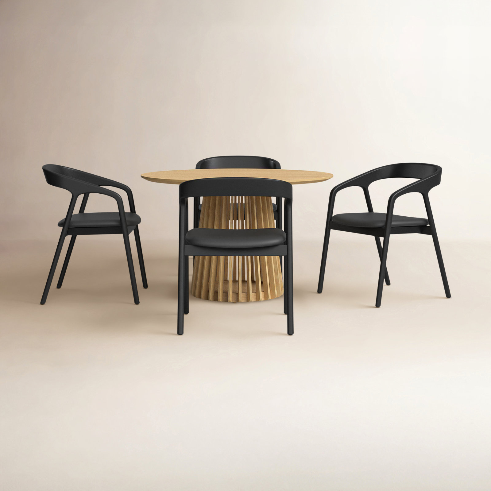 Brysa 5 - Piece Extendable Dining Set, Natural, Natural