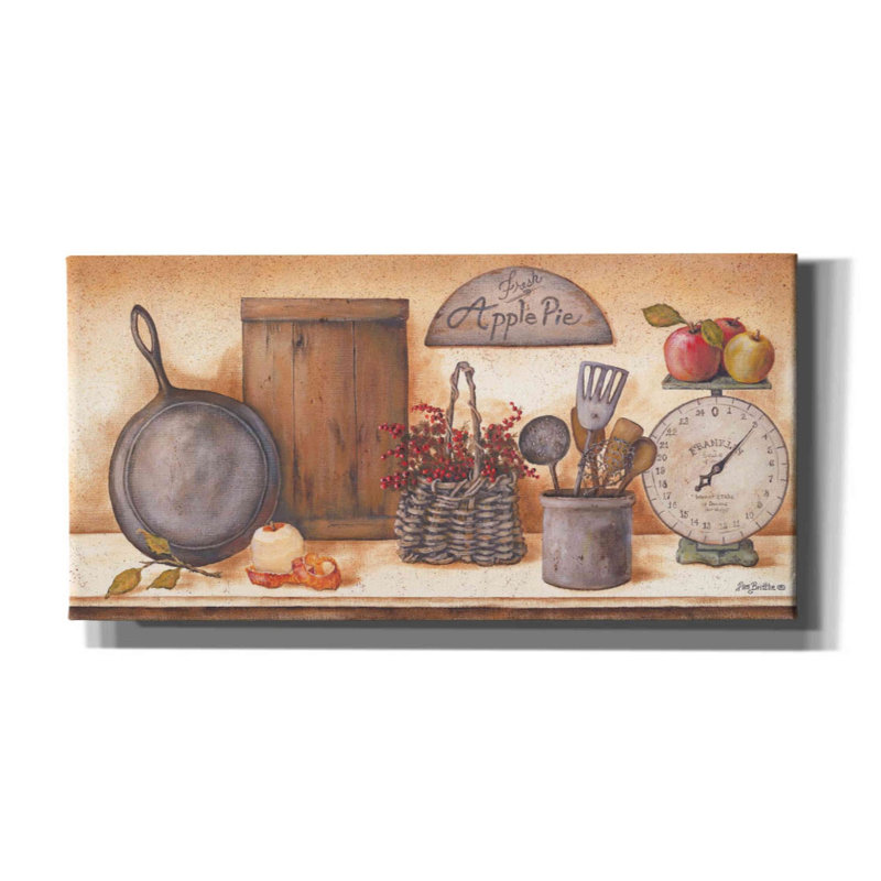«Farm Kitchen I Révisé» par Pam Britton, art mural sur toile, H 30 po x l 60 po x P 1,5 po