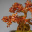 Genuine Carnelian Gemstone Bonsai Tree in Oval Ceramic Pot (11")