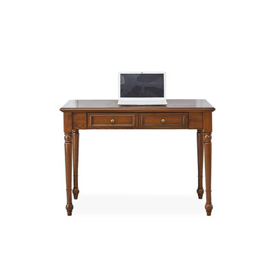 Black Walnut Rectangular Solid Wood Writing desk with drawers desk