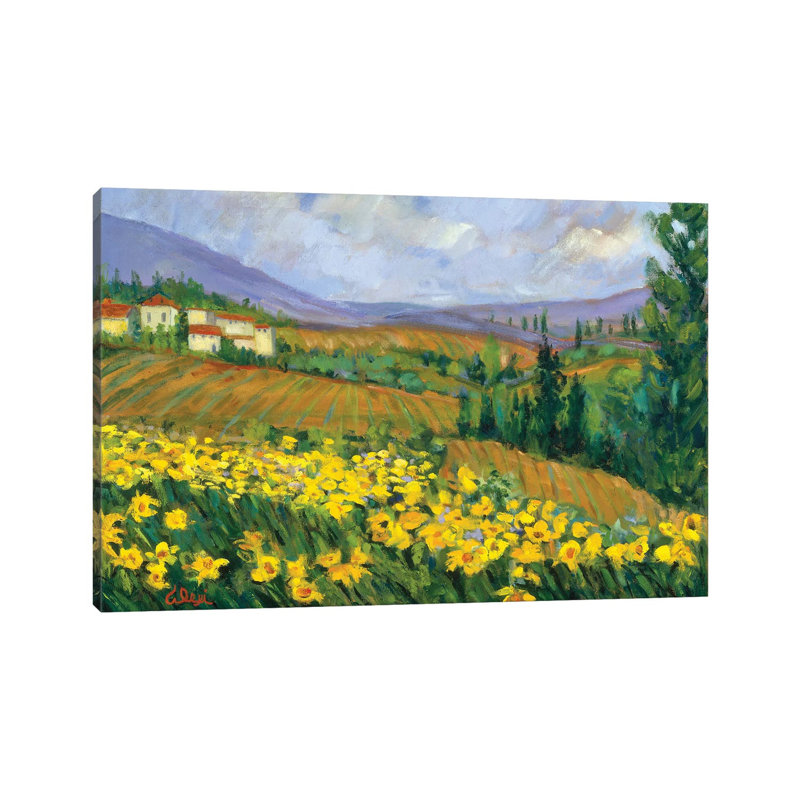 Field Of Yellow by Alexi Fine - Wrapped Canvas Print, 66.04 cm H x 45.72 cm W x 1.91 cm D