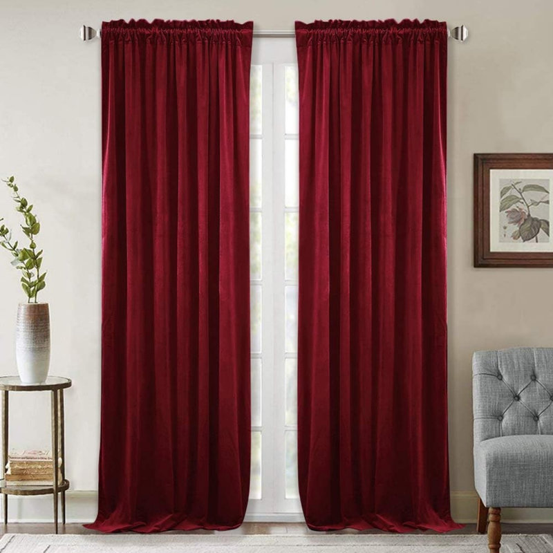 Velvet Room Darkening Curtain Panel Pair