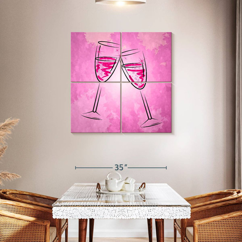 Yarlin Pink Champagne Glasses