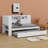 Daybed With Storage Shelves, USB And Trundle-1873293059