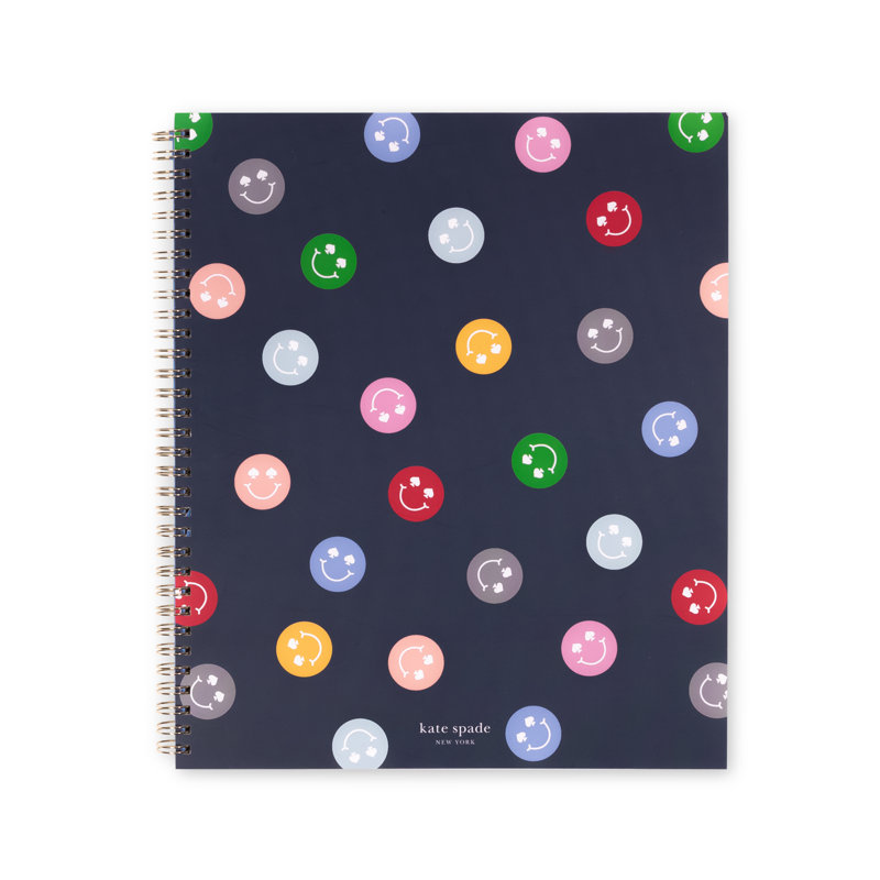 Large Spiral Notebook, Spade Smiley