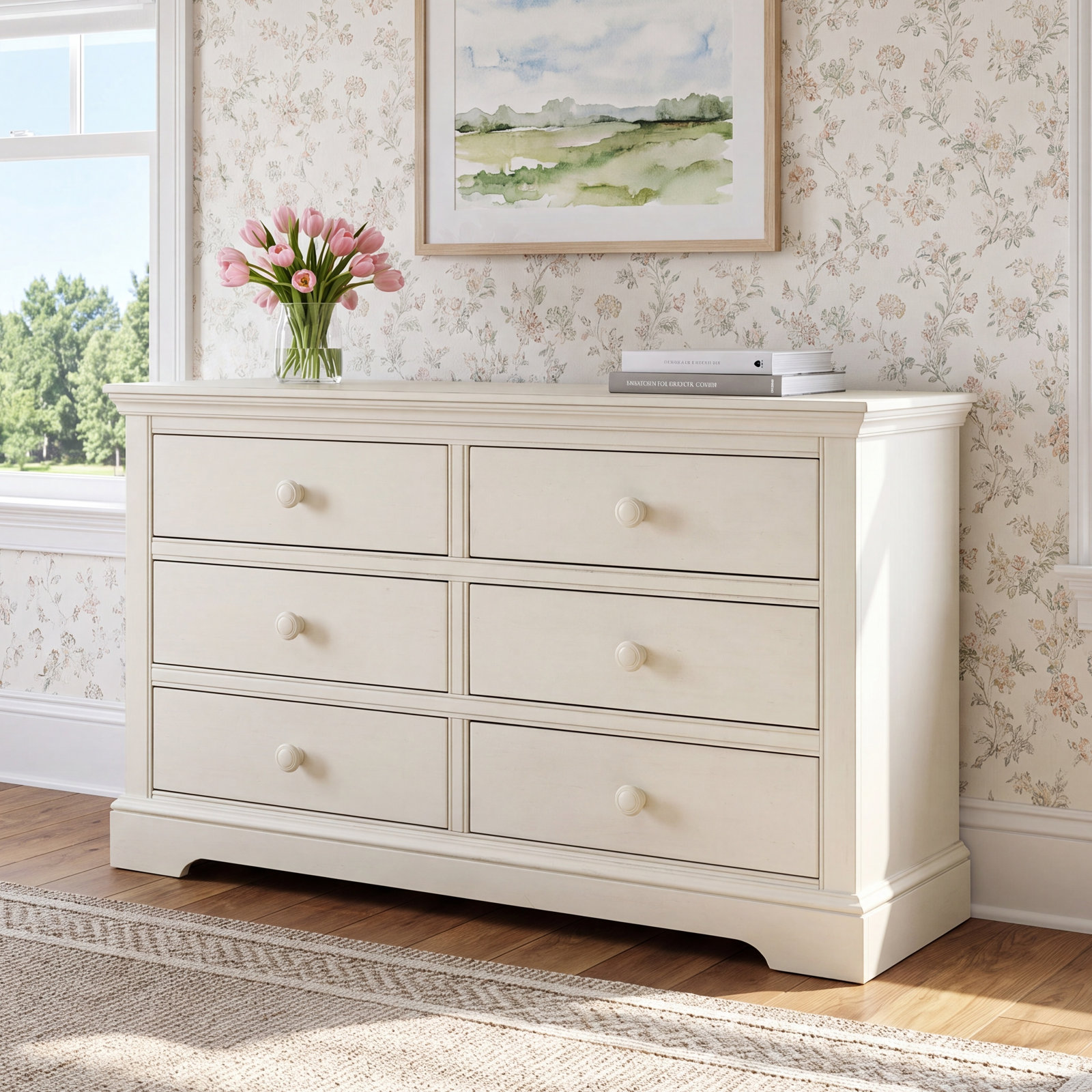 Charter Kids 6 - Drawer Dresser, Chalk