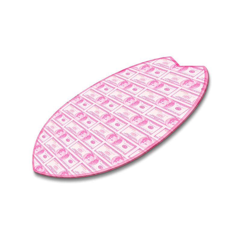 Money Talk Doll I Decorative Acrylic Skimboard by Oliver Gal