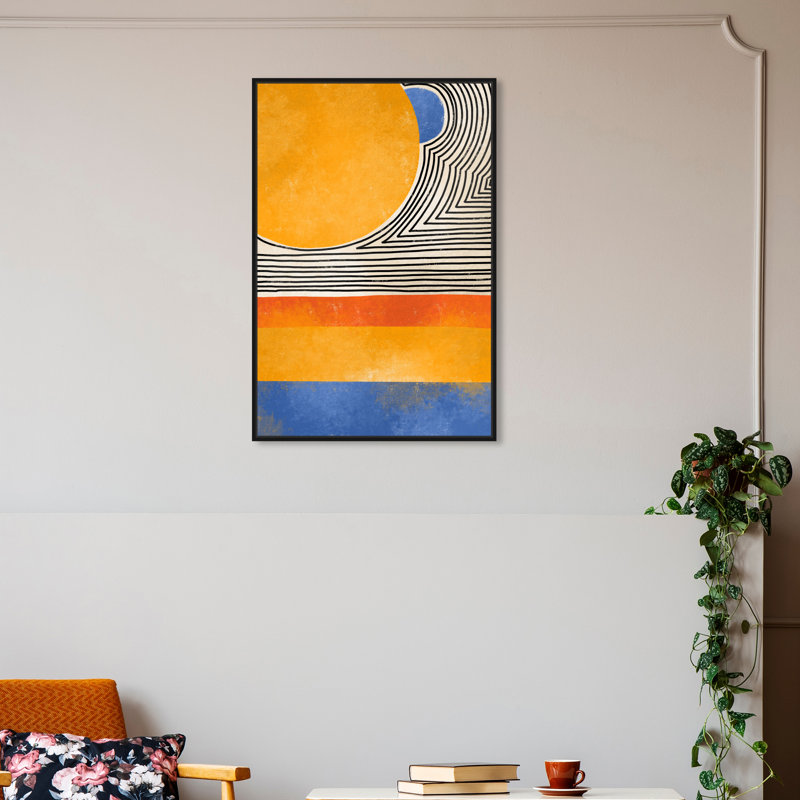 "Sun Is Reflection" par Oliver Gal - cadre flottant, impression sur toile