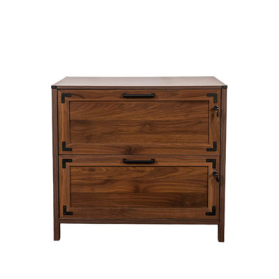 2 Drawer Farmhouse File Cabinet,Filing Cabinet With Lock For Home Office