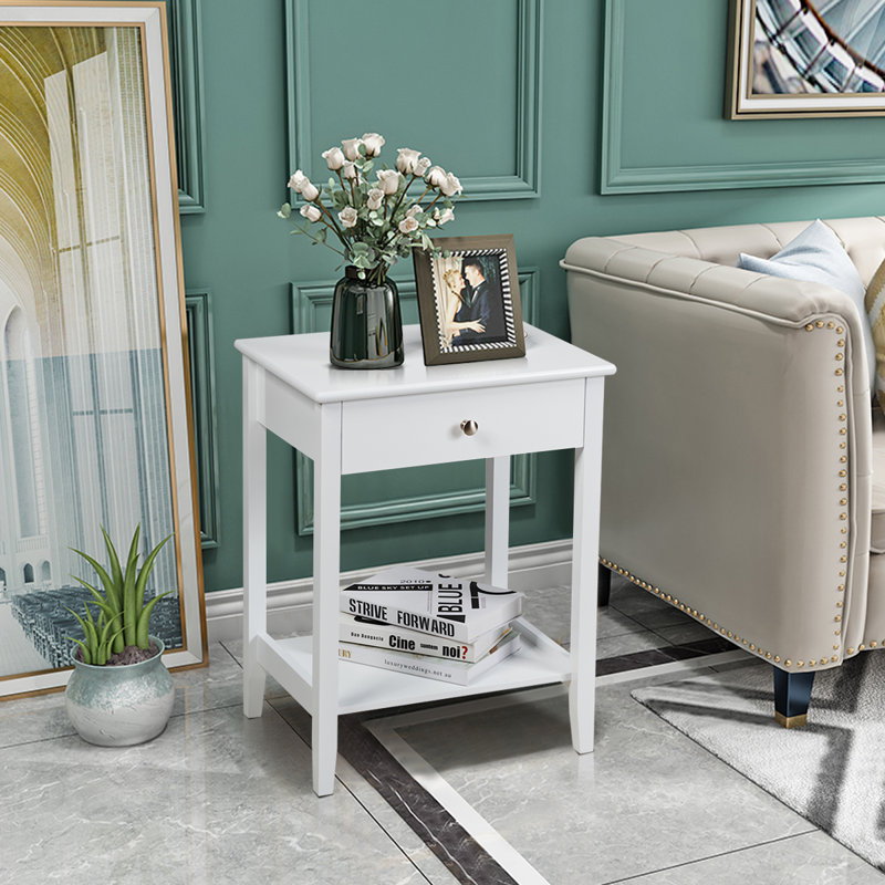 Amileah Side Table Set, White