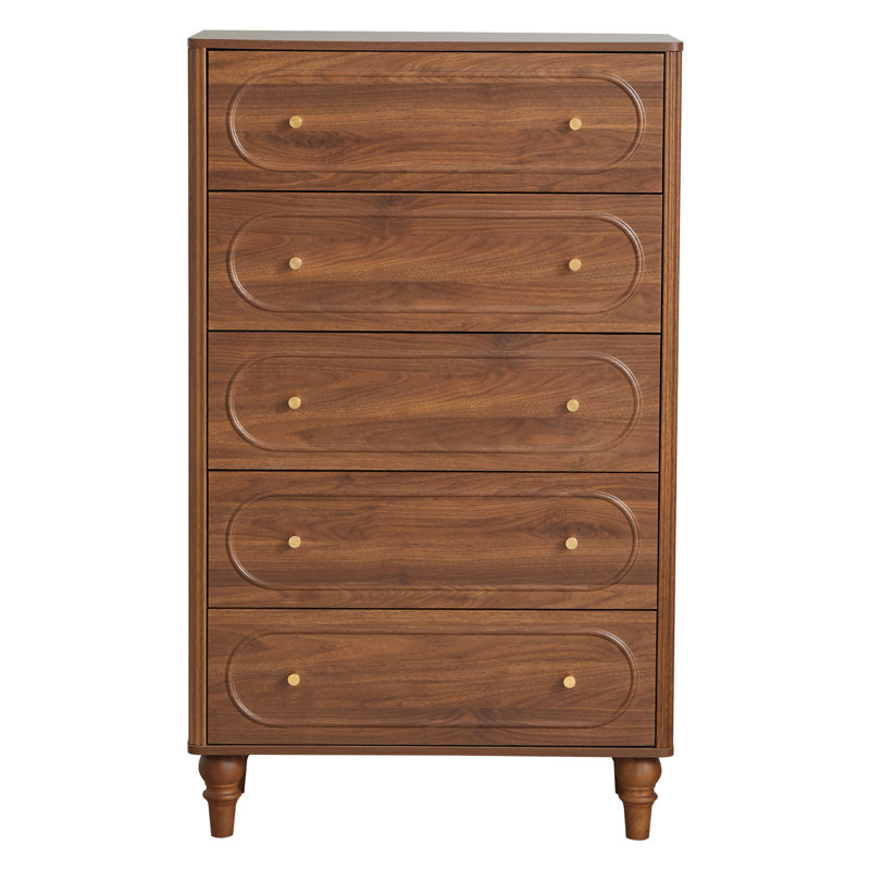 5 - Drawer Accent Chest, Walnut