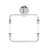 Verre Acrylic Square Towel Ring In Chrome