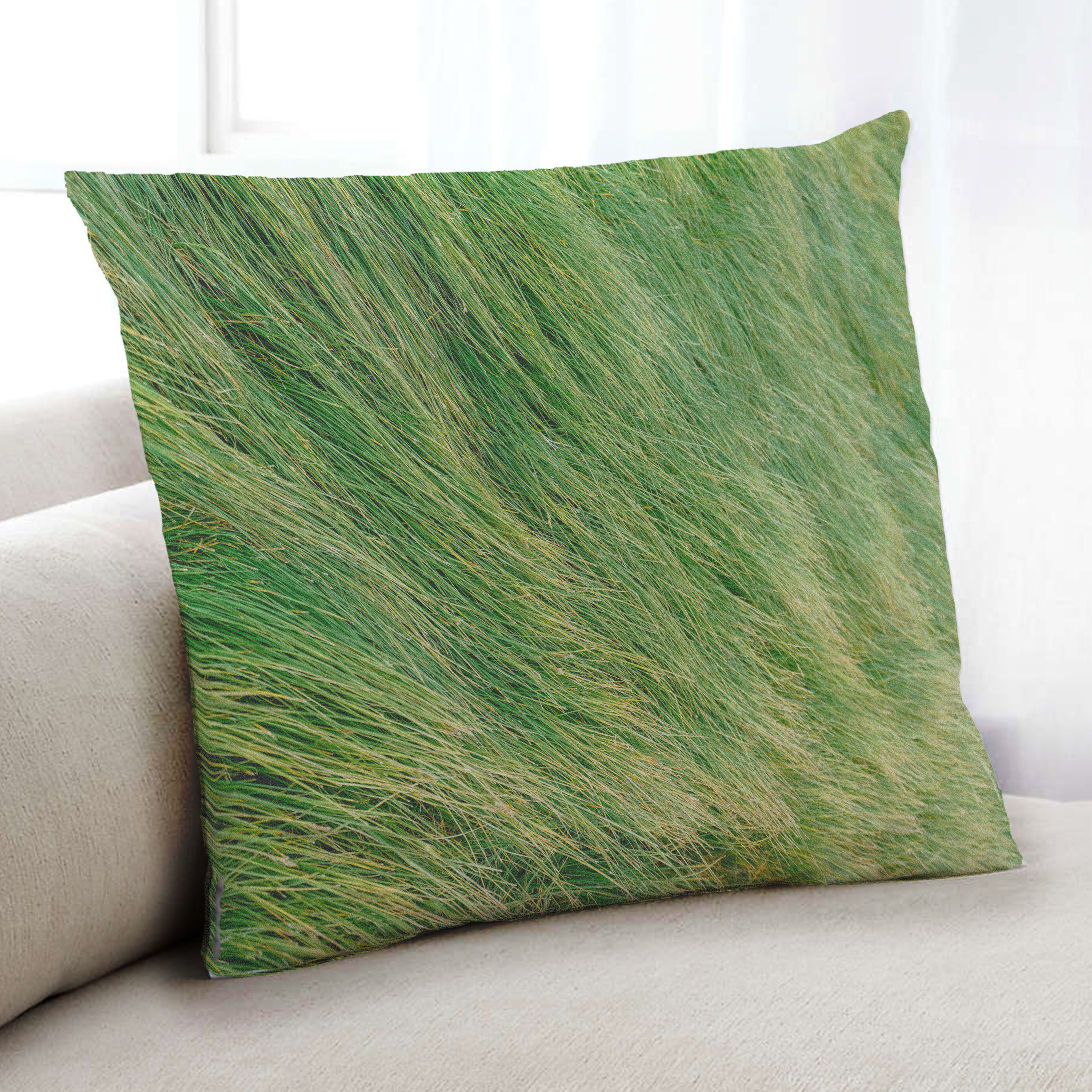 Grass green online pillows