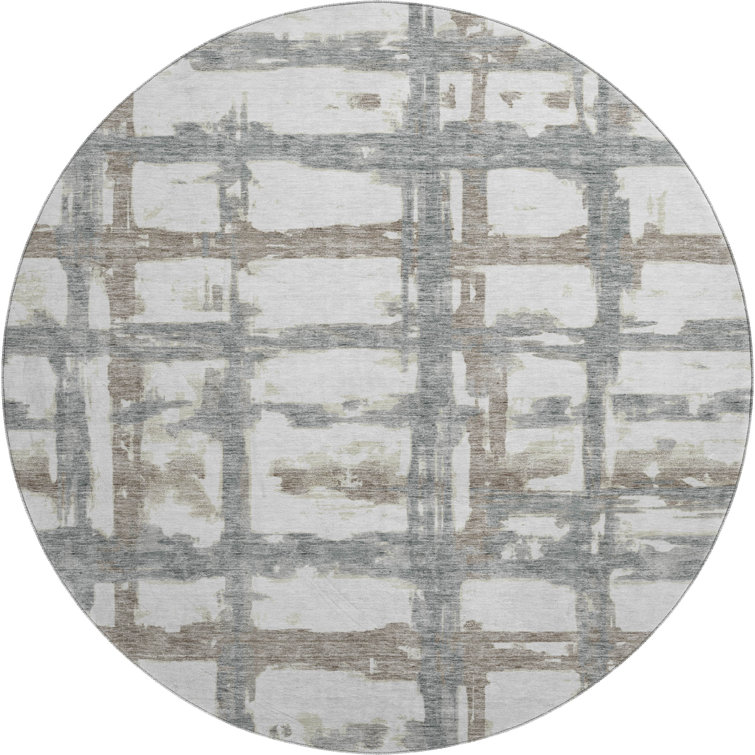 Premium Machine Washable Prisco Silver Rug