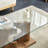 Rectangular tempered glass tabletop dining table-1454051865
