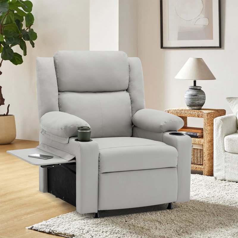 Fauteuil inclinable électrique standard 35 po de largeur avec rembourrage de 35 po avec porte-gobelet et plateau