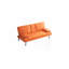 Canapé-lit de bureau 67 po en similicuir orange - Canapé-lit confortable pour chambre d'amis de bureau