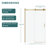 48"W X 76"H Single-Slide Shower Door - 8Mm Tempered Glass With 304 Stainless Steel Frame-121059593