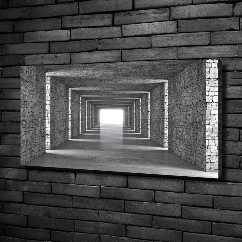 Brick Tunnel - Wrapped Canvas Print