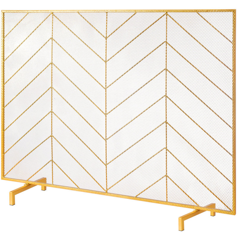 1 Panel Iron Fireplace Screen