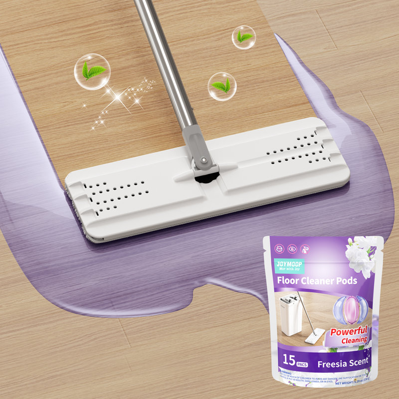 Nettoyant pour plancher JOYMOOP, solution de nettoyage 15 PCS, nettoyant pour plancher de bois franc, fonctionne parfaitement avec le seau à vadrouille